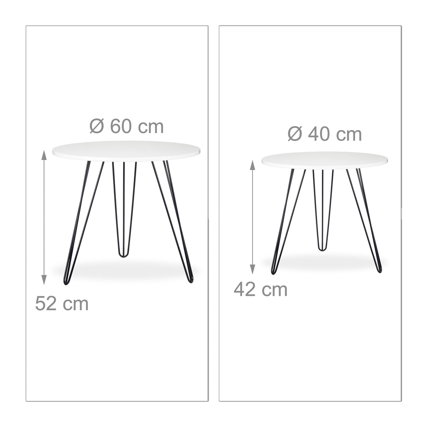 Side table white set of 2