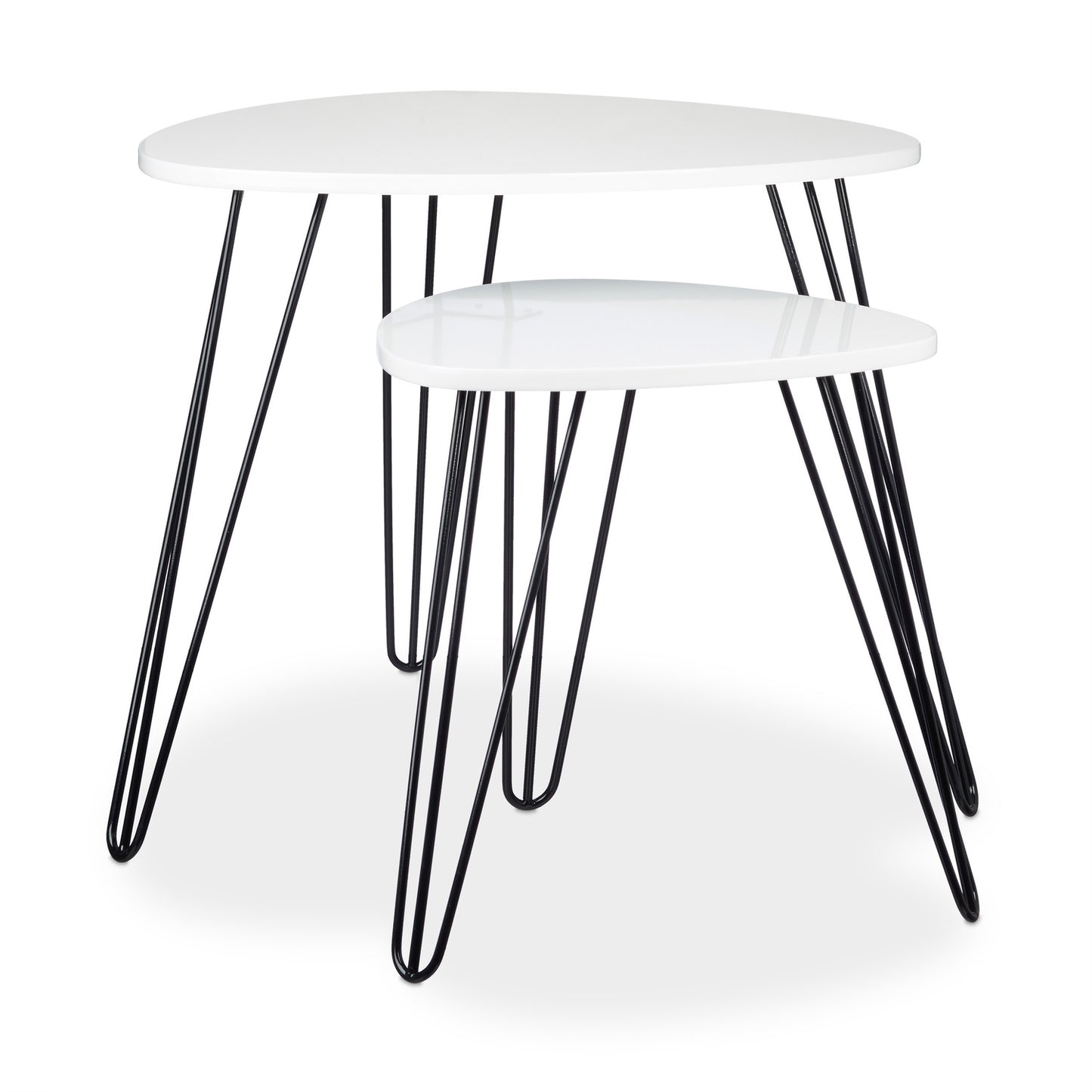 Side table white set of 2