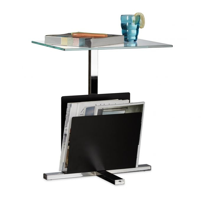 Side table with magazine rack