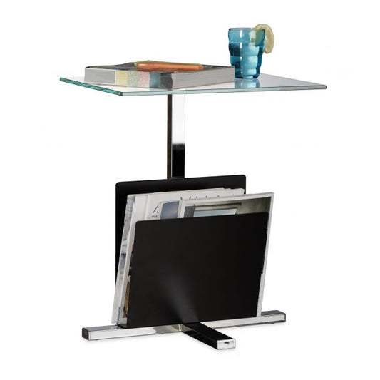 Side table with magazine rack