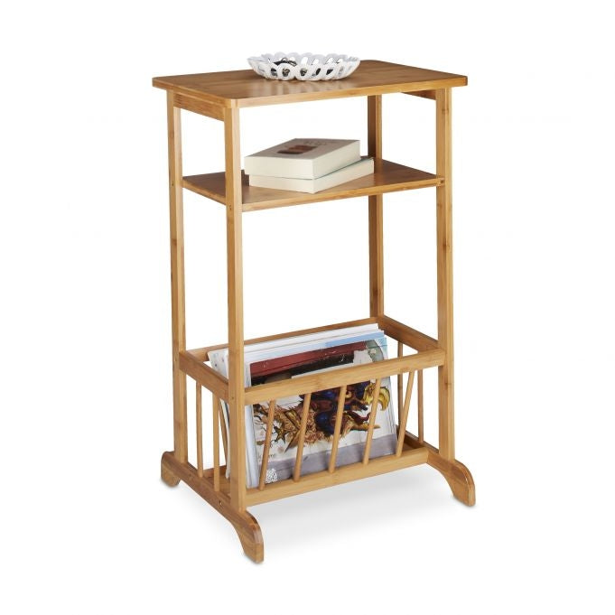 Side table with magazine rack