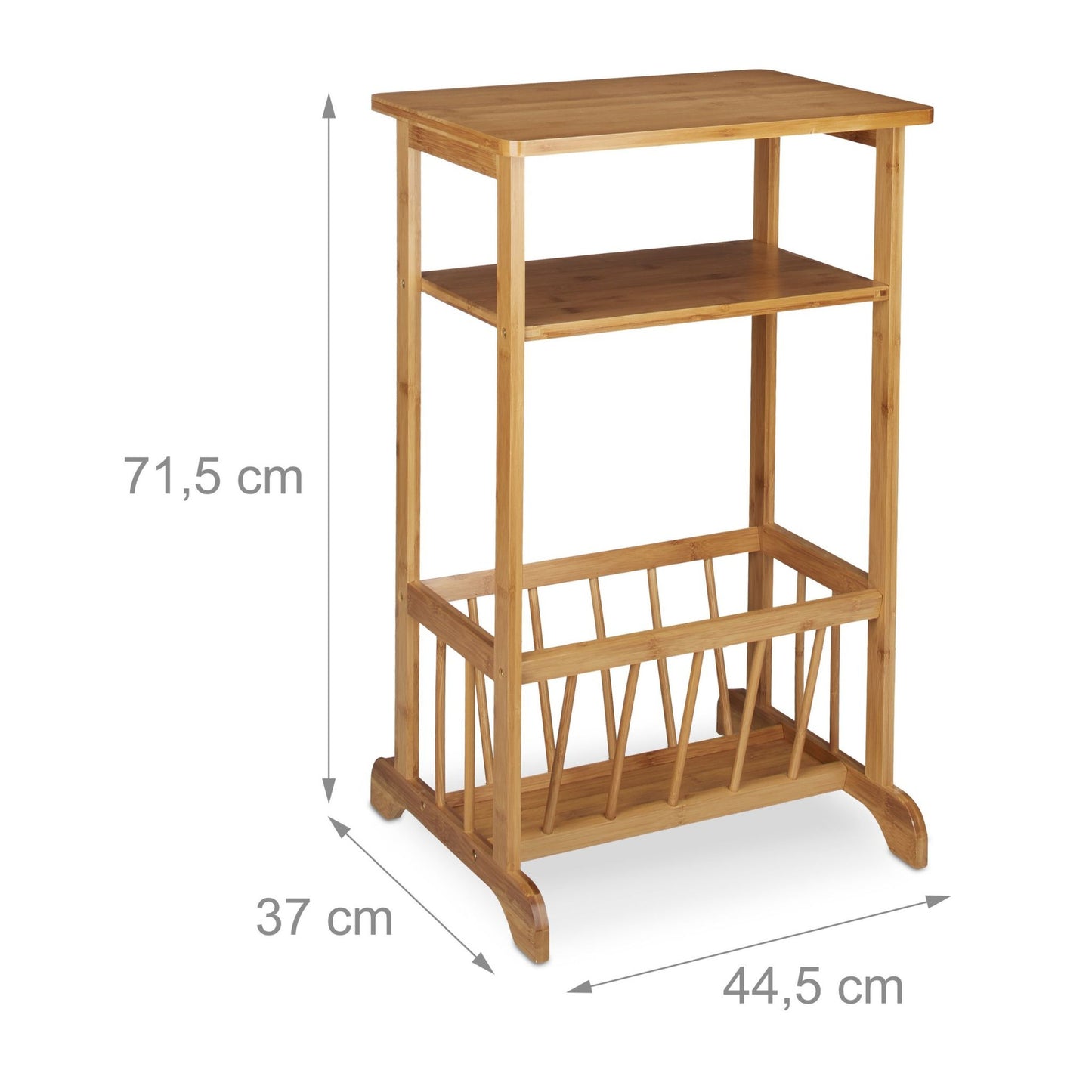 Side table with magazine rack