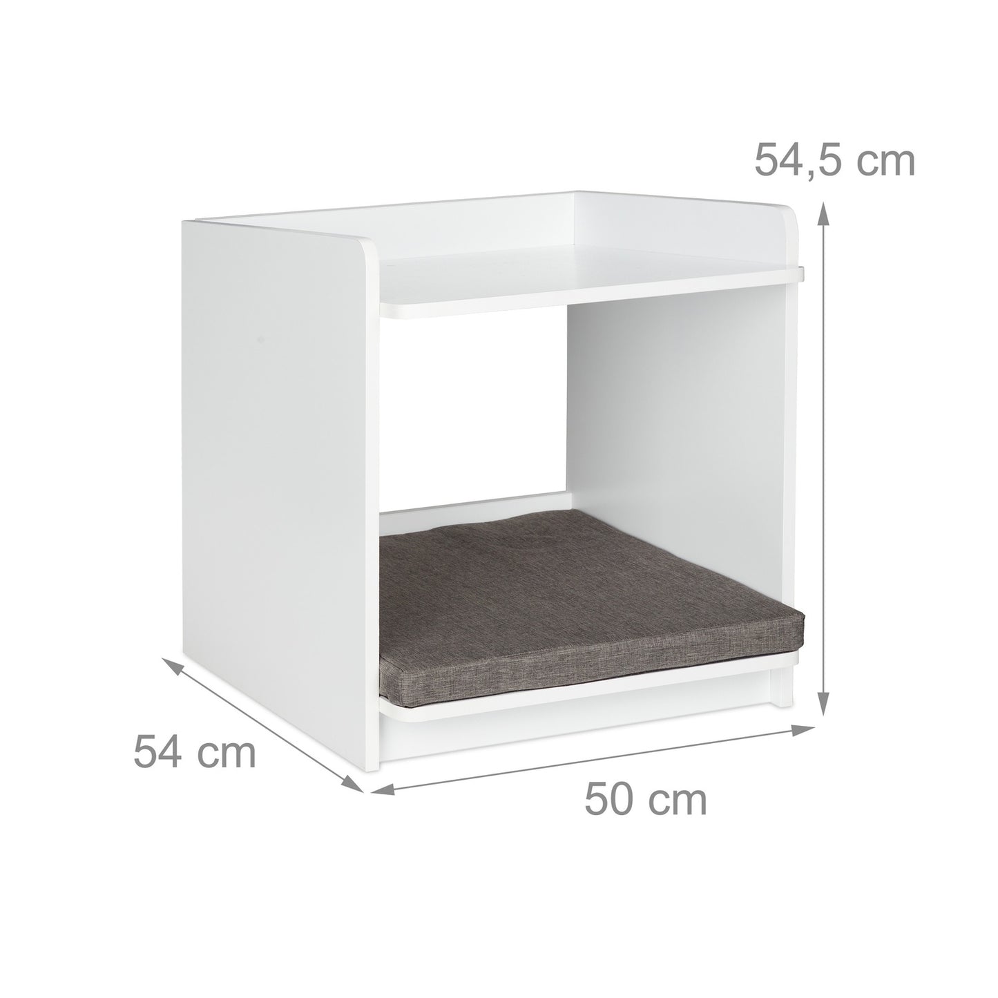 Side table with pet cushion