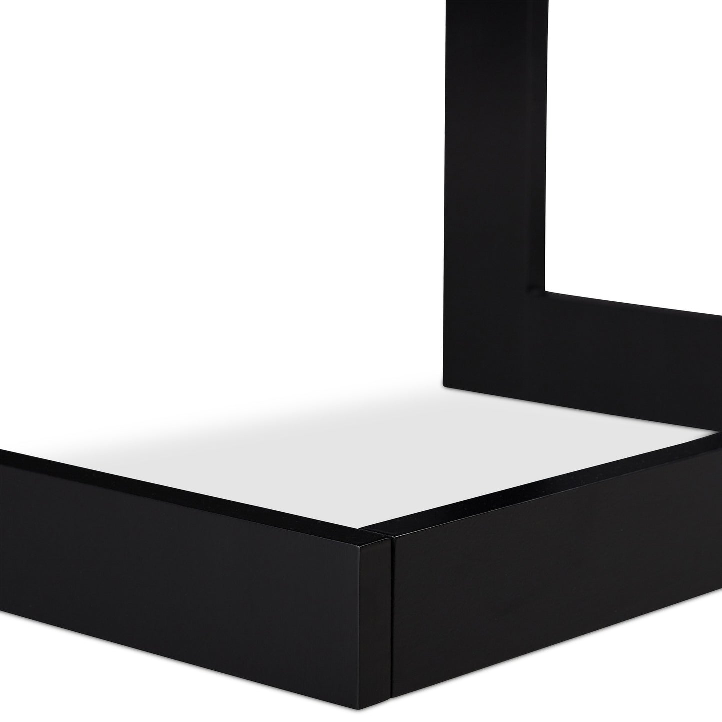 Side table with storage compartment black