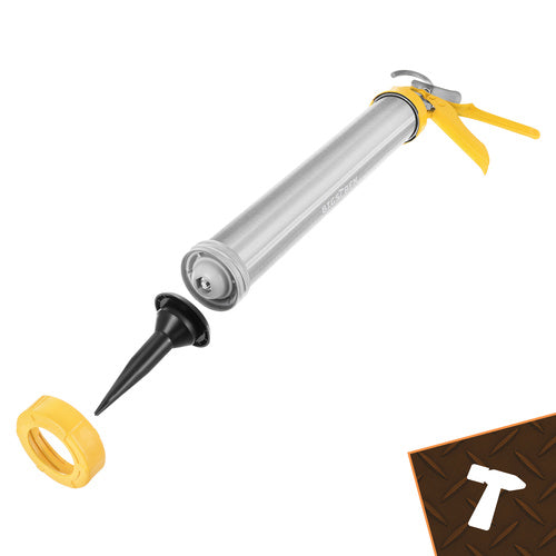 Silicone Caulking Gun 600ml with Nozzles & Spatulas