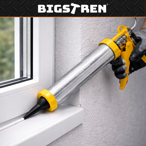 Silicone Caulking Gun 600ml with Nozzles & Spatulas
