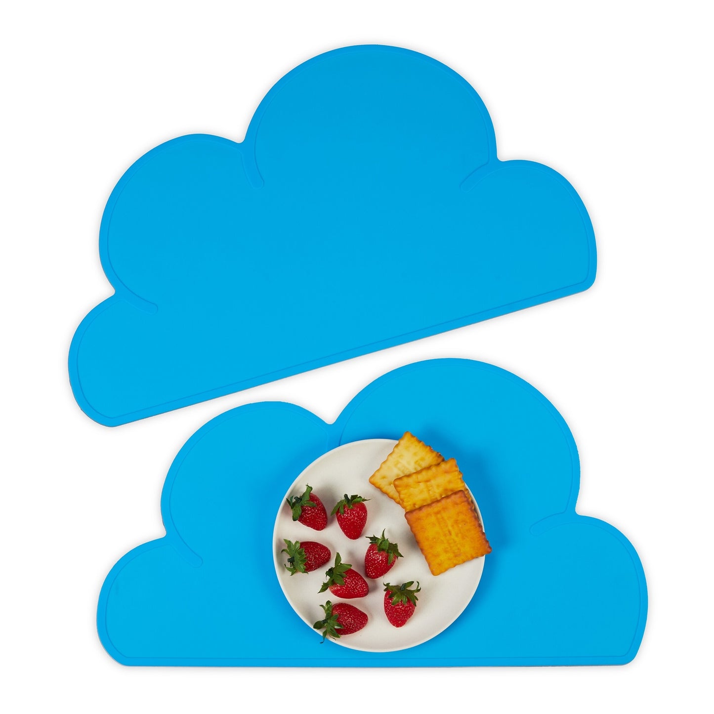 Silicone Cloud Placemats for Kids, Set of 2