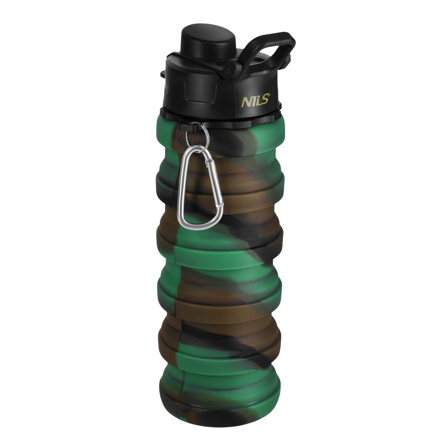 Silicone Folding Water Bottle, 500ml, Green