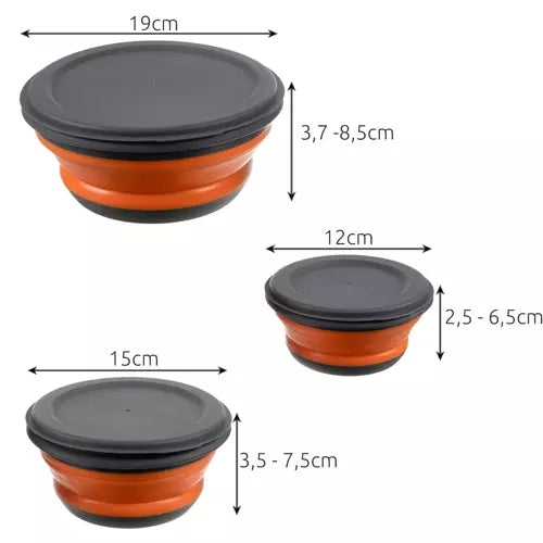 Silicone foldable bowls - 3 pcs. Ruhhy 20781