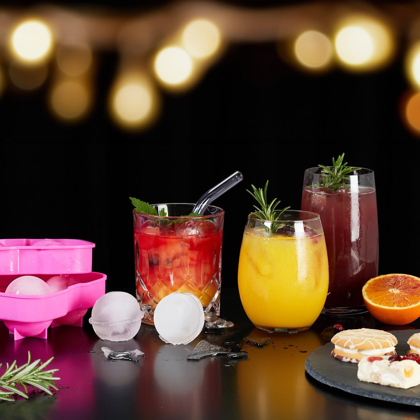 Silicone ice cube mold set of 2