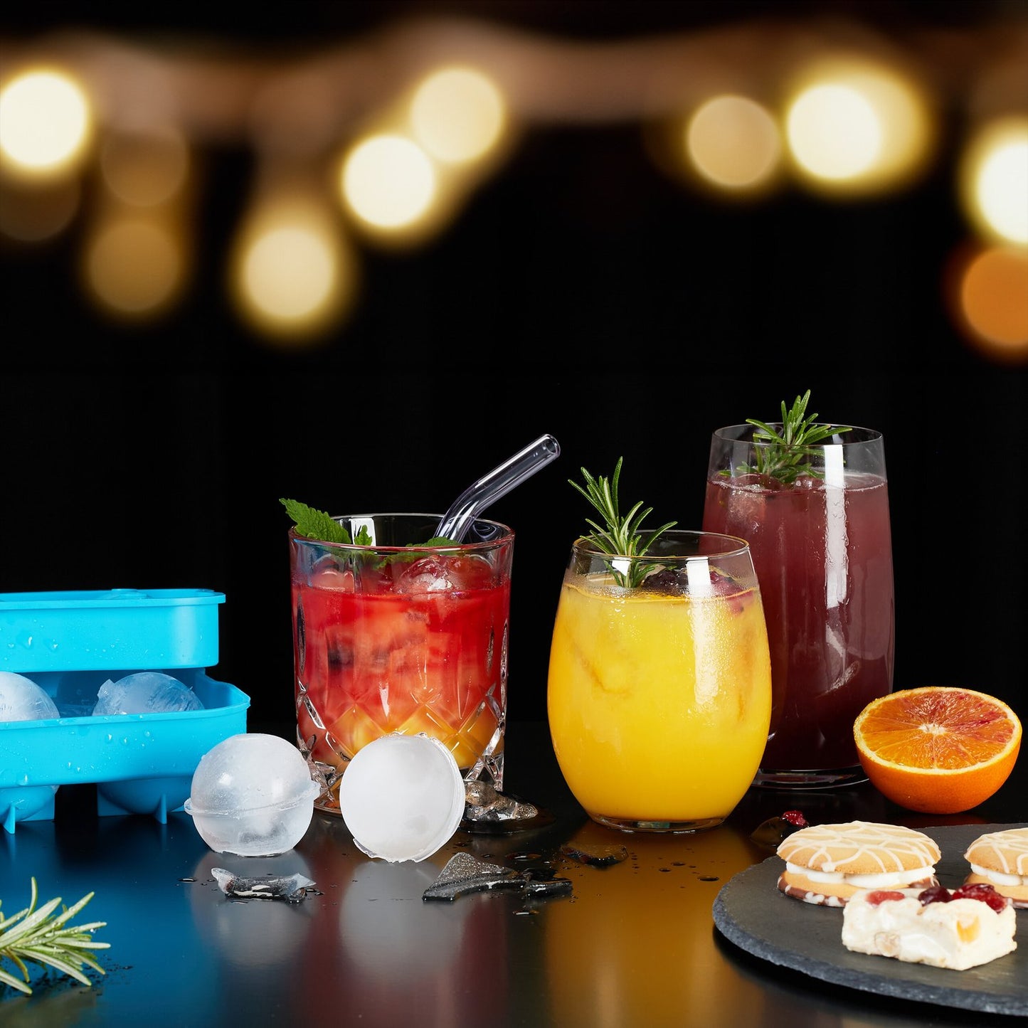 Silicone ice cube mold set of 2