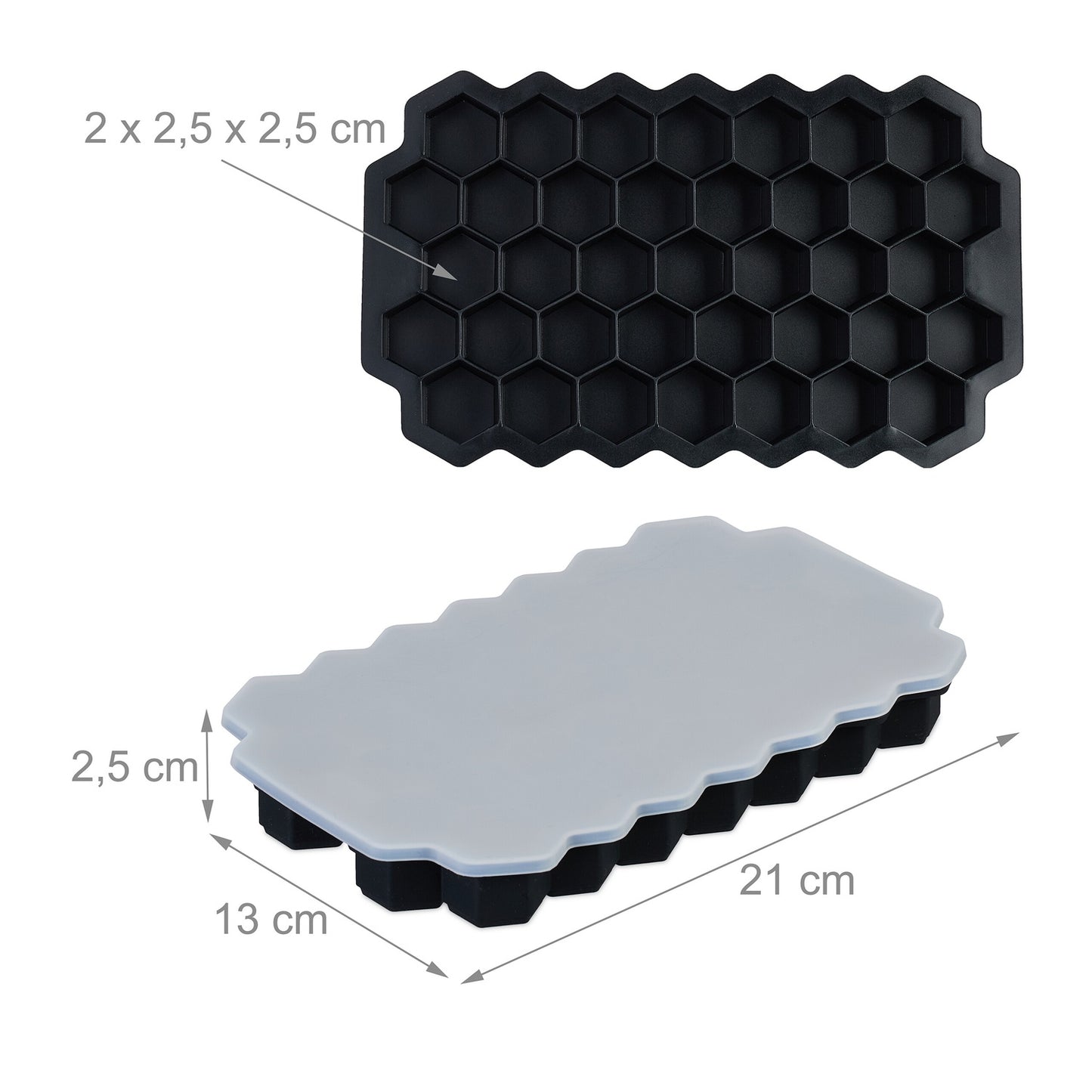 Silicone ice cube mold set of 3