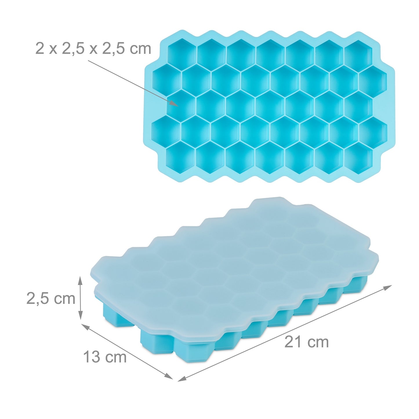 Silicone ice cube mold set of 3