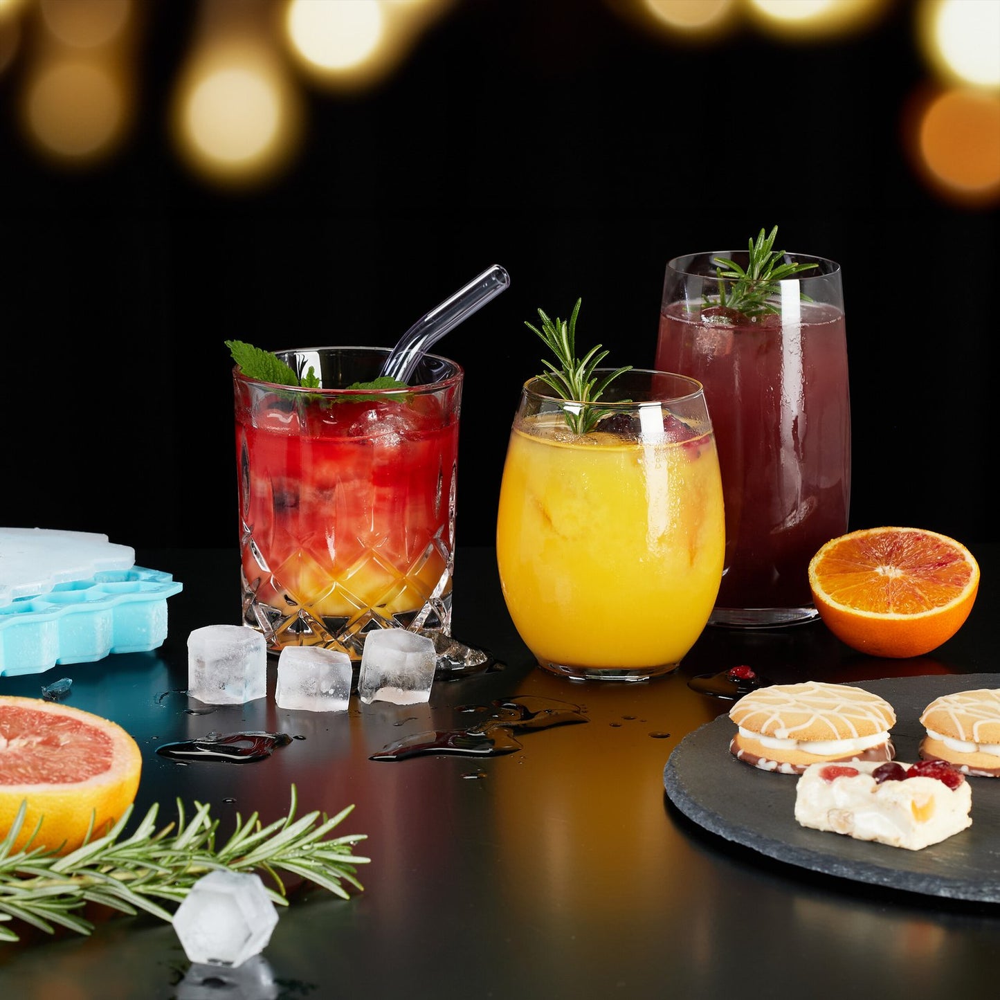 Silicone ice cube mold set of 3
