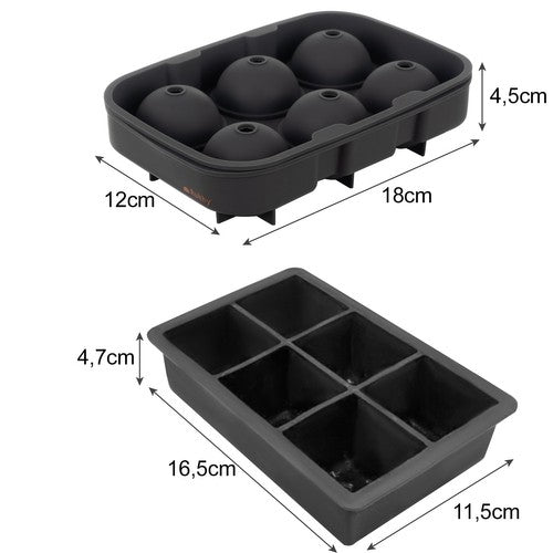 Silicone mold 2in1 - cubes + balls Ruhhy 21270