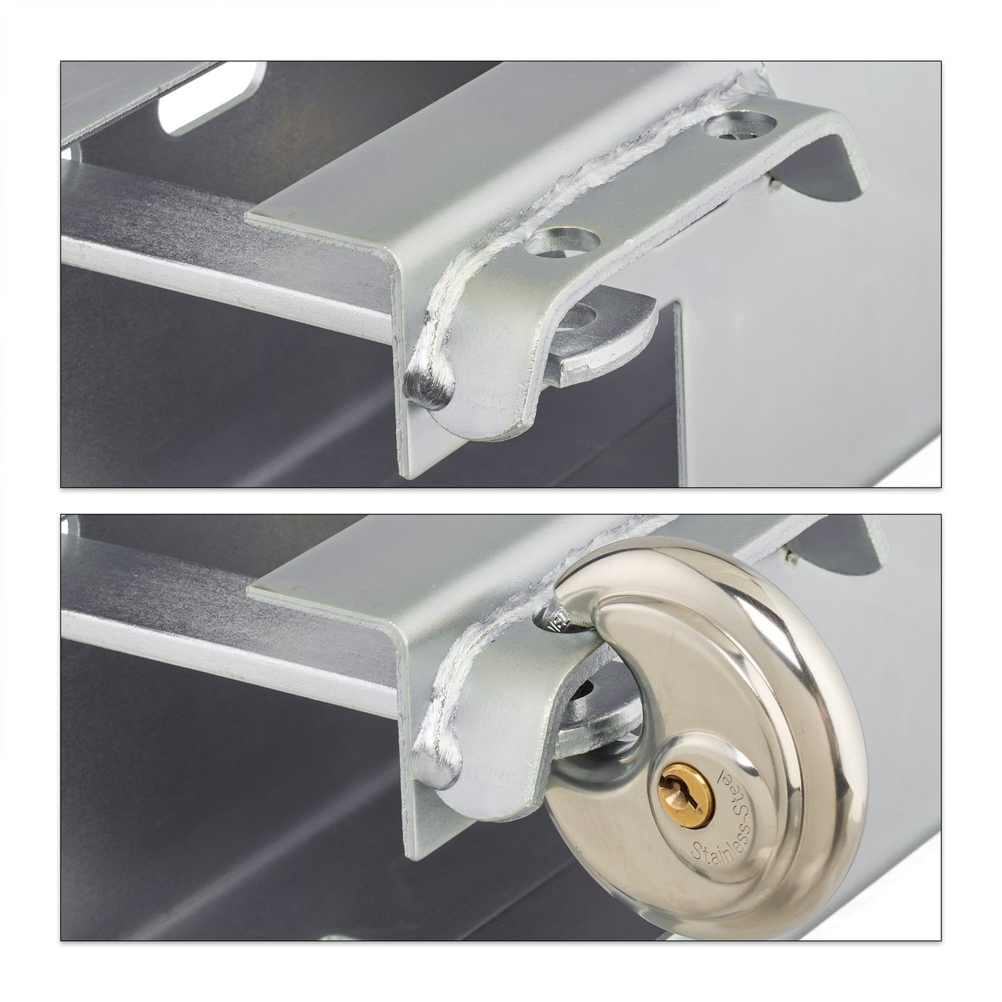 Silver Metal Trailer Lock
