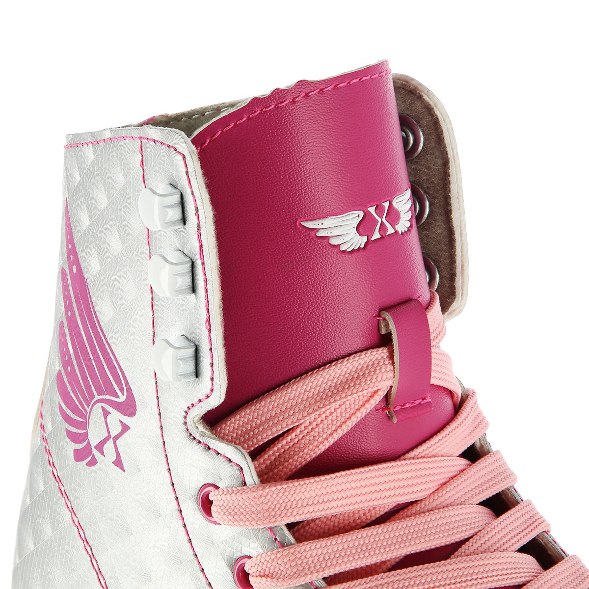Silver-Pink Roller Skates, Size 36