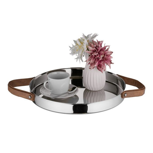 Silver Serving Tray with Handles