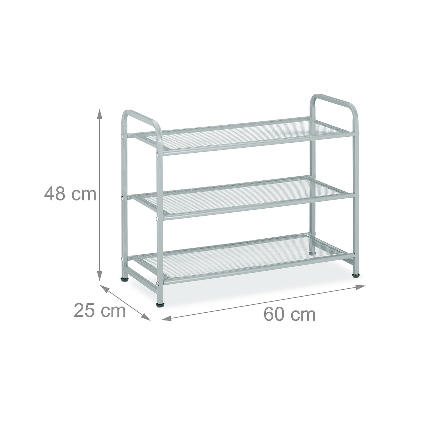 Silver Shoe shelf Metal