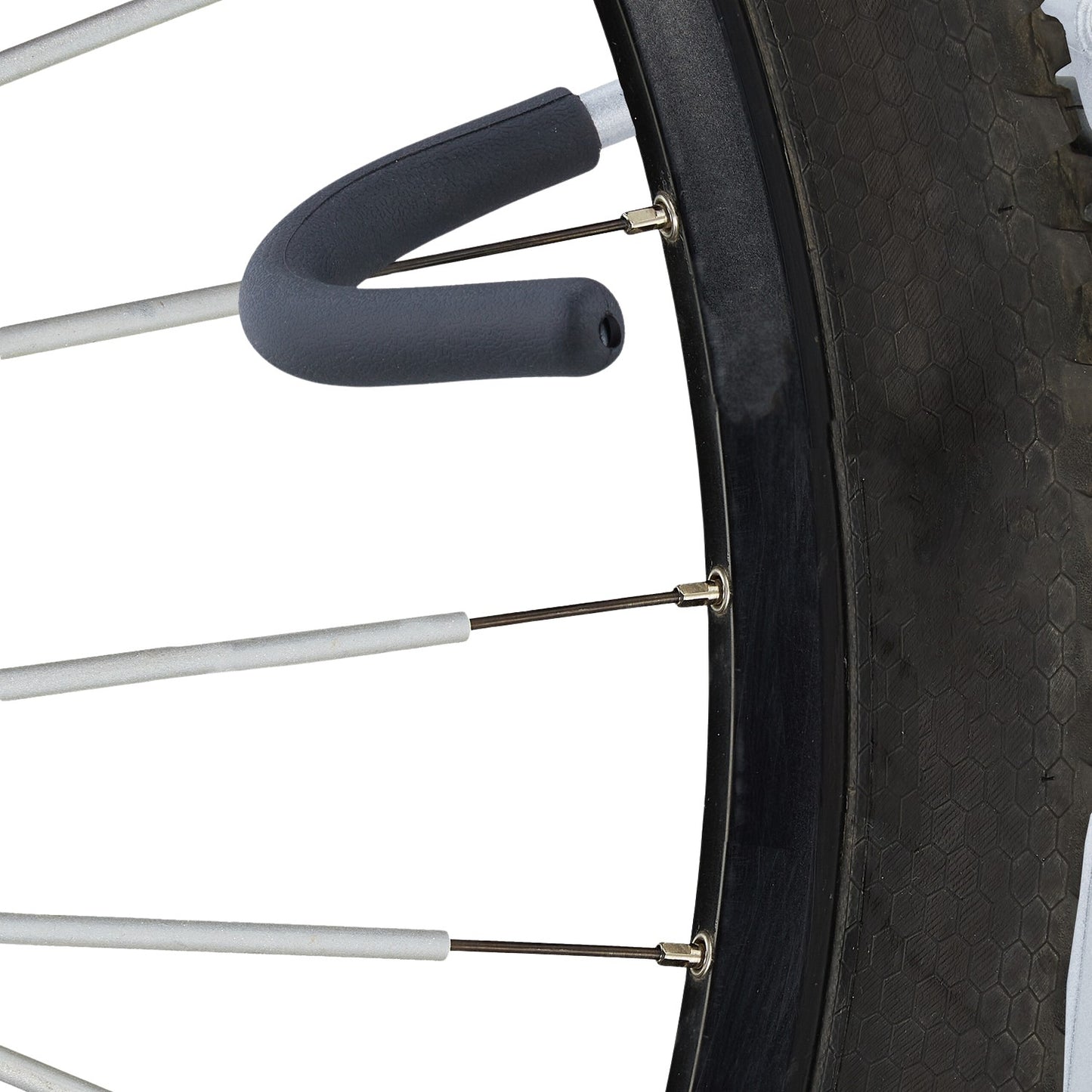 Silver bicycle wall bracket set of 2