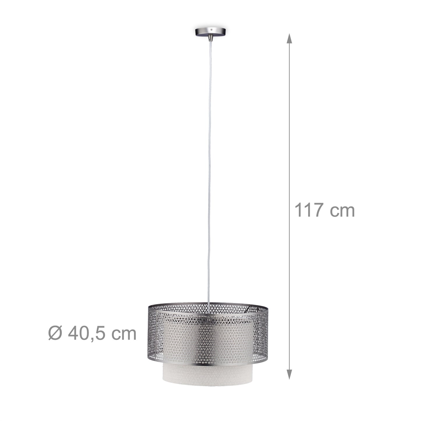 Silver pendant lamp