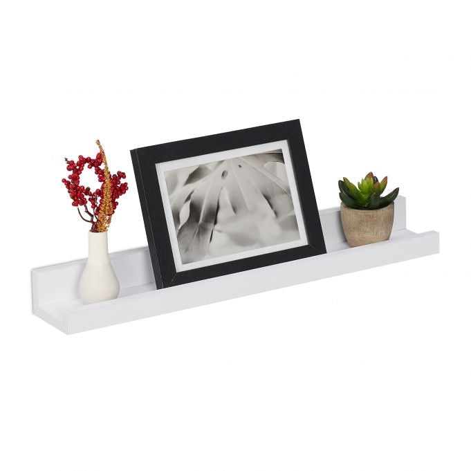 Simple Floating Shelf in White
