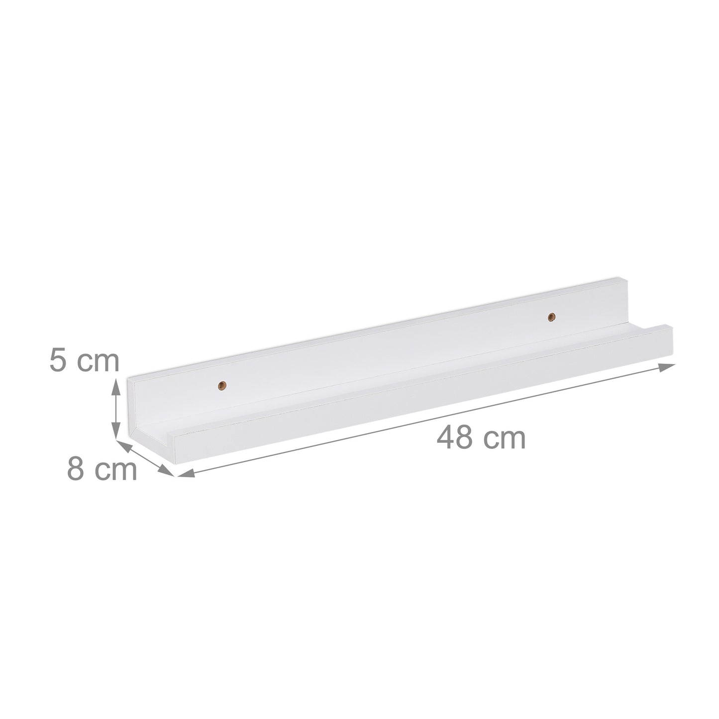 Simple Floating Shelf in White