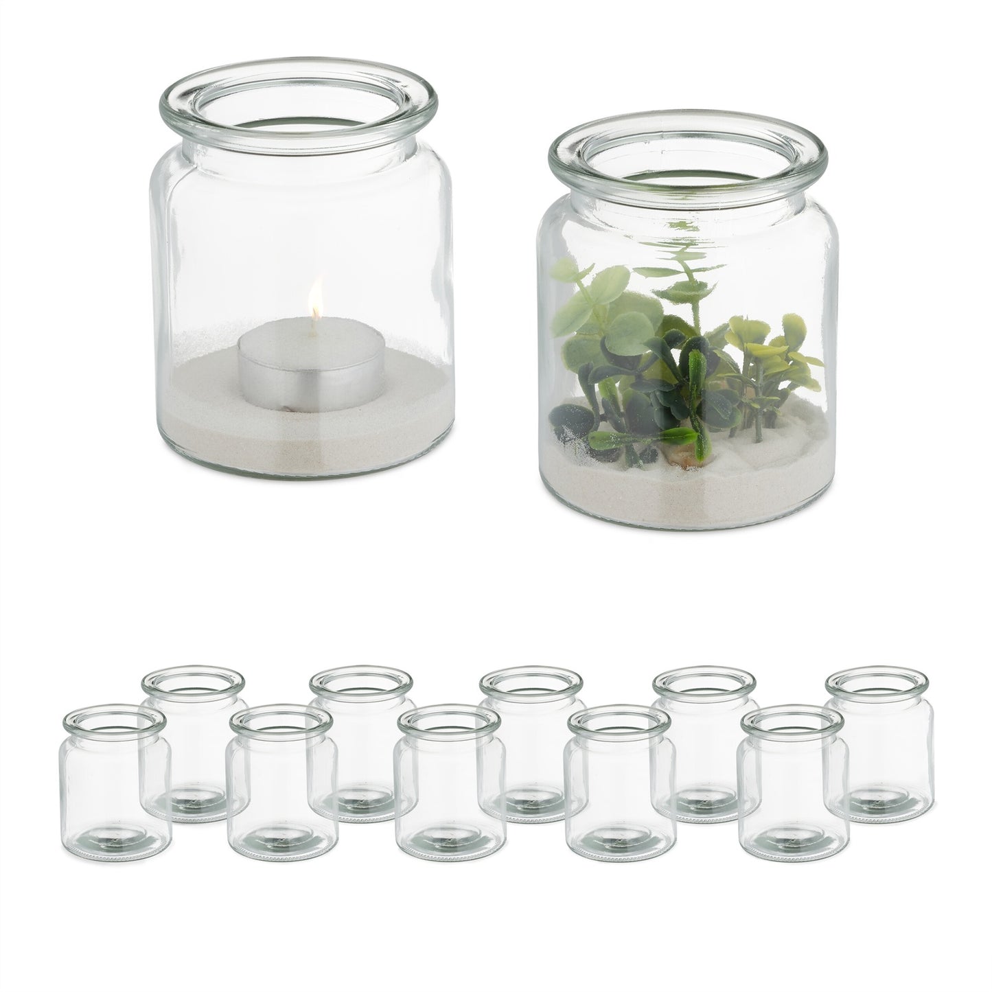 Simple Tealight Candle Holders, Set of 12