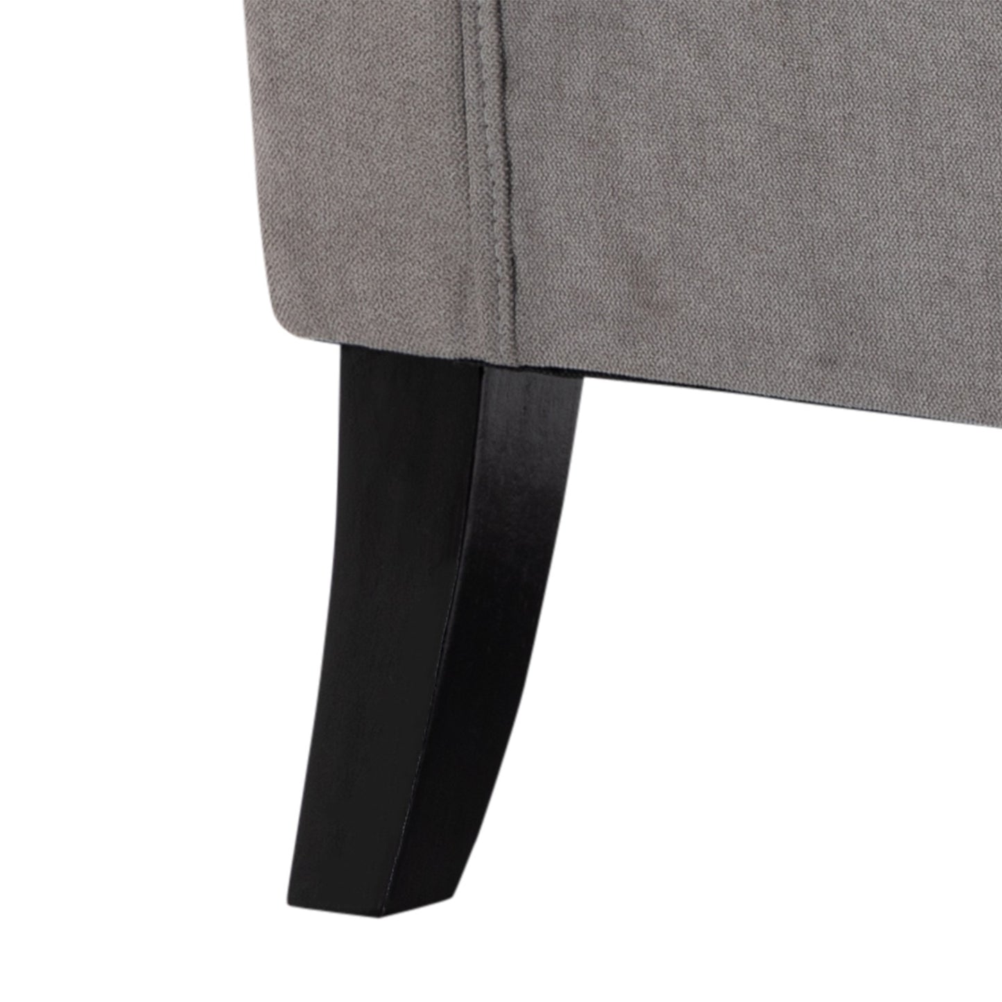 Gray Wingback Accent Chair, Tufted, Polyester, 74x86x102cm
