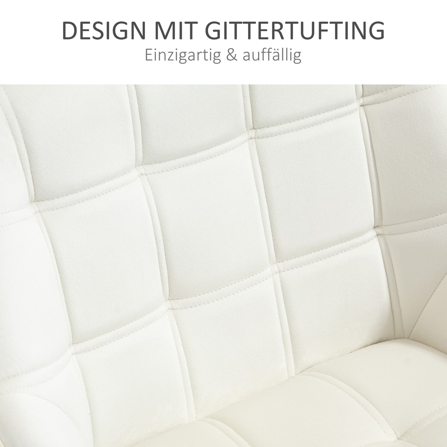 Cream Velvet-Look Armchair, raised legs, 64x62x72.5 cm