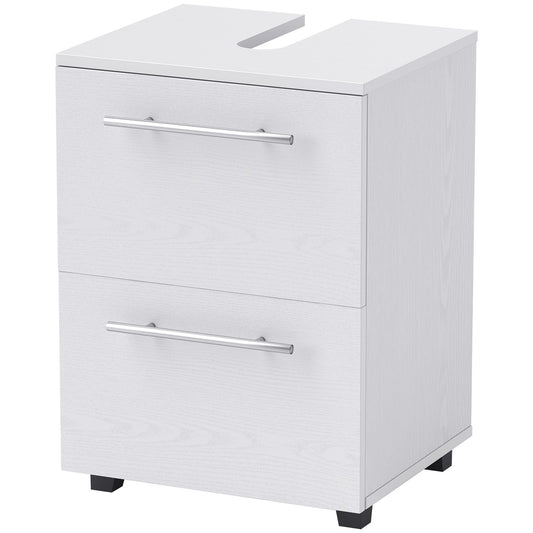 Bathroom base cabinet with drawer and tilt protection