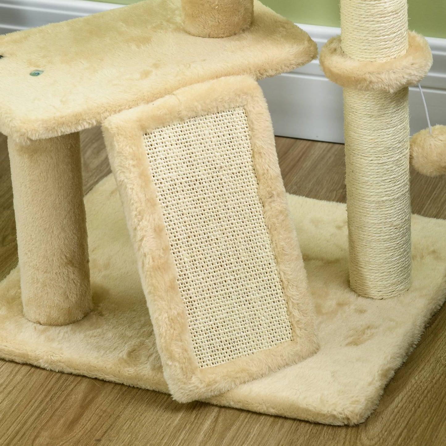 Large Cat Sisal Scratching Post with Cave and Play Ball