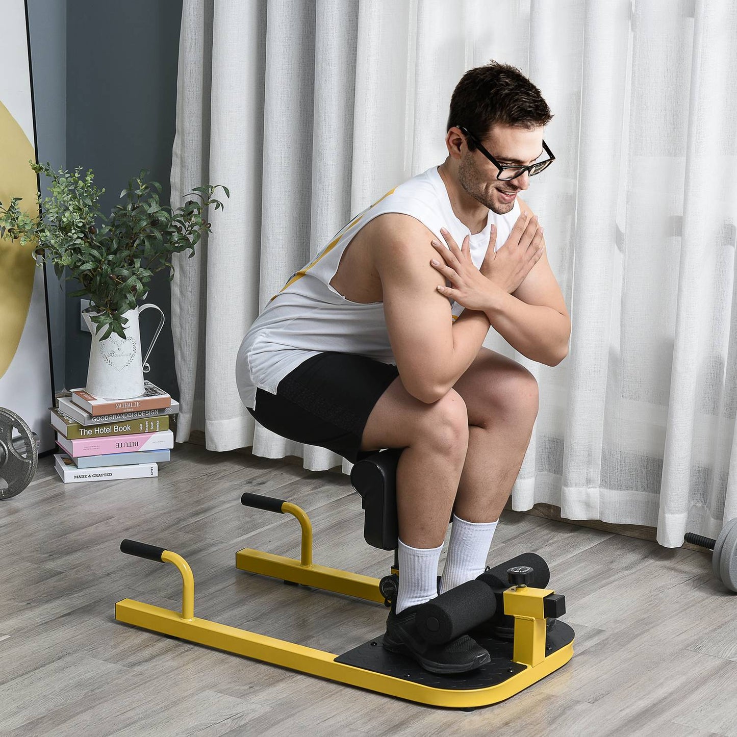 3-in-1 adjustable Sissy Squat Trainer, steel, 120 kg capacity