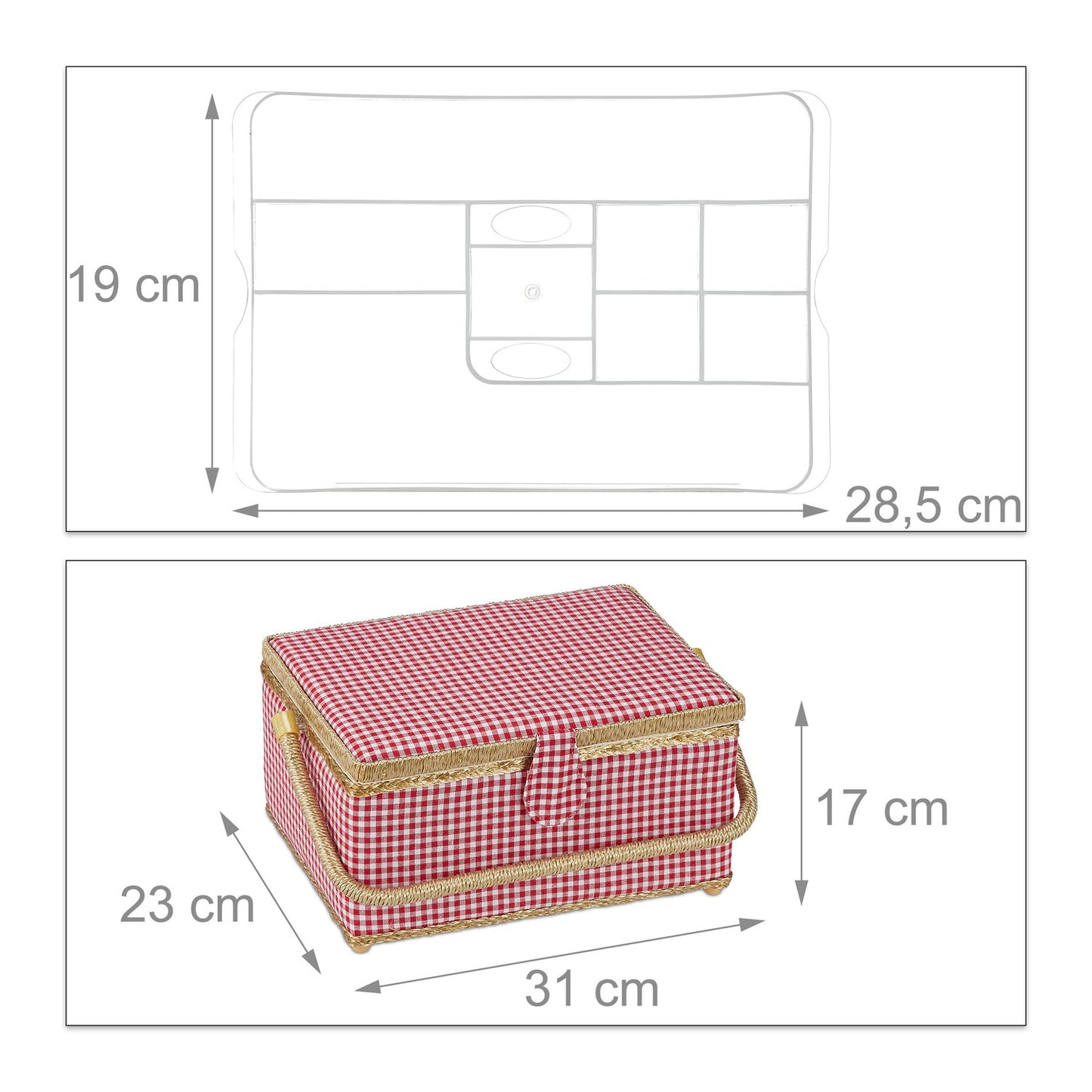 Sister box for fabric without content