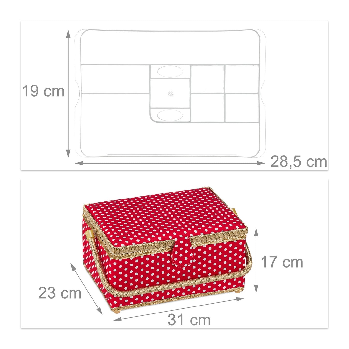 Sister box for fabric without content