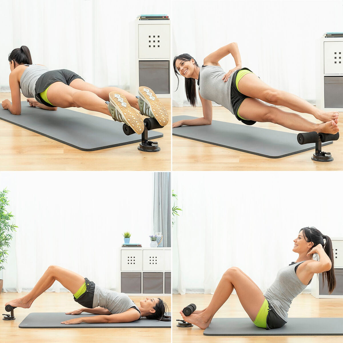 Sit-up Bar for Abdominals with Suction Pad and Exercise Guide CoreUp InnovaGoods