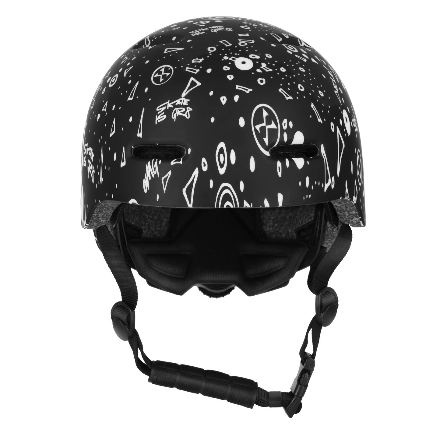 Skate Helmet, Black, S (52-56 cm), Lightweight, Ventilated