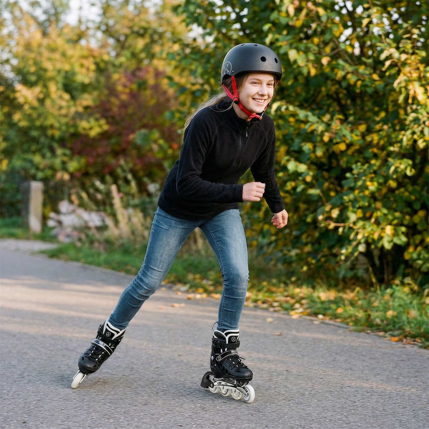 Skate Helmet, Black, Size S 52–56 cm, Dial Fit