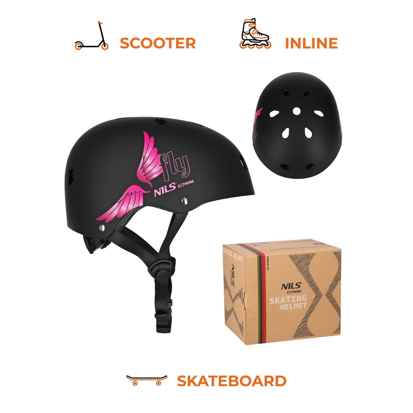 Skate Helmet, Pink, L 58–61 cm, Dial Fit, 11 Vents