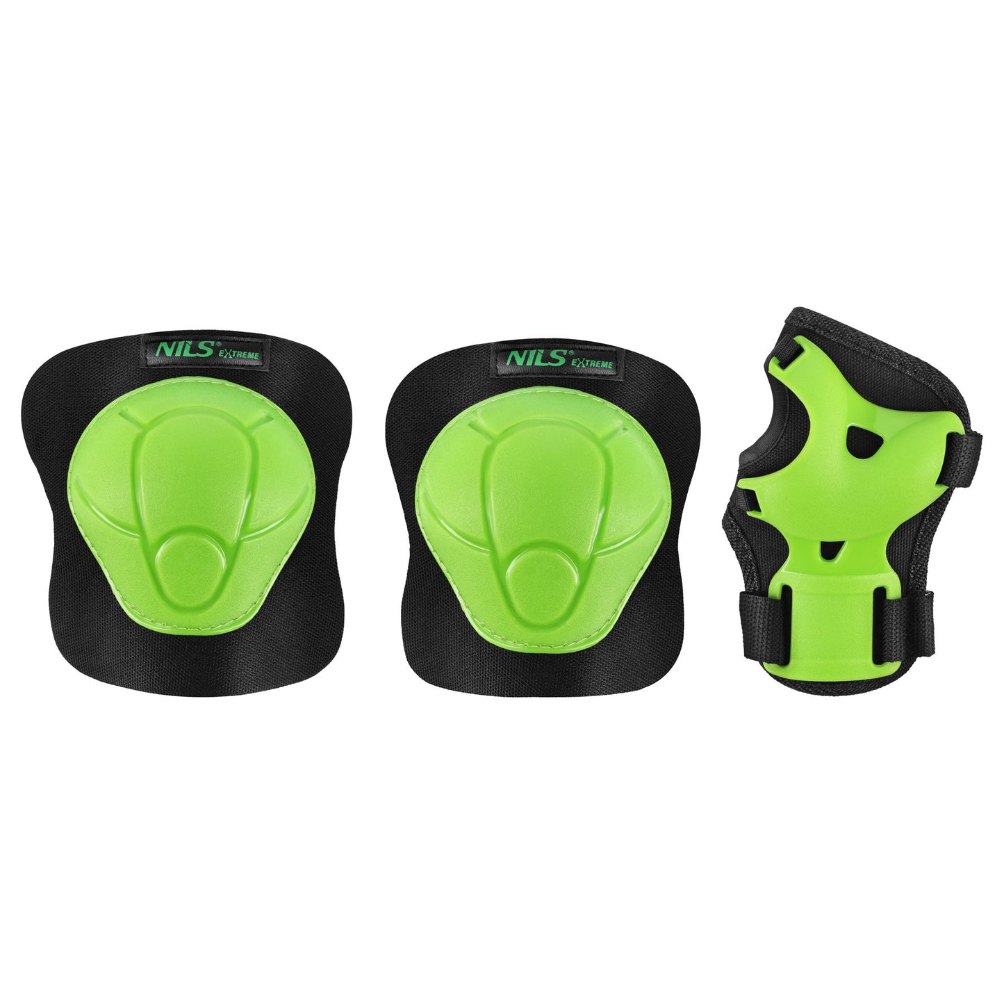 Skate Protective Gear Set, Wrist Elbow Knee, Green M