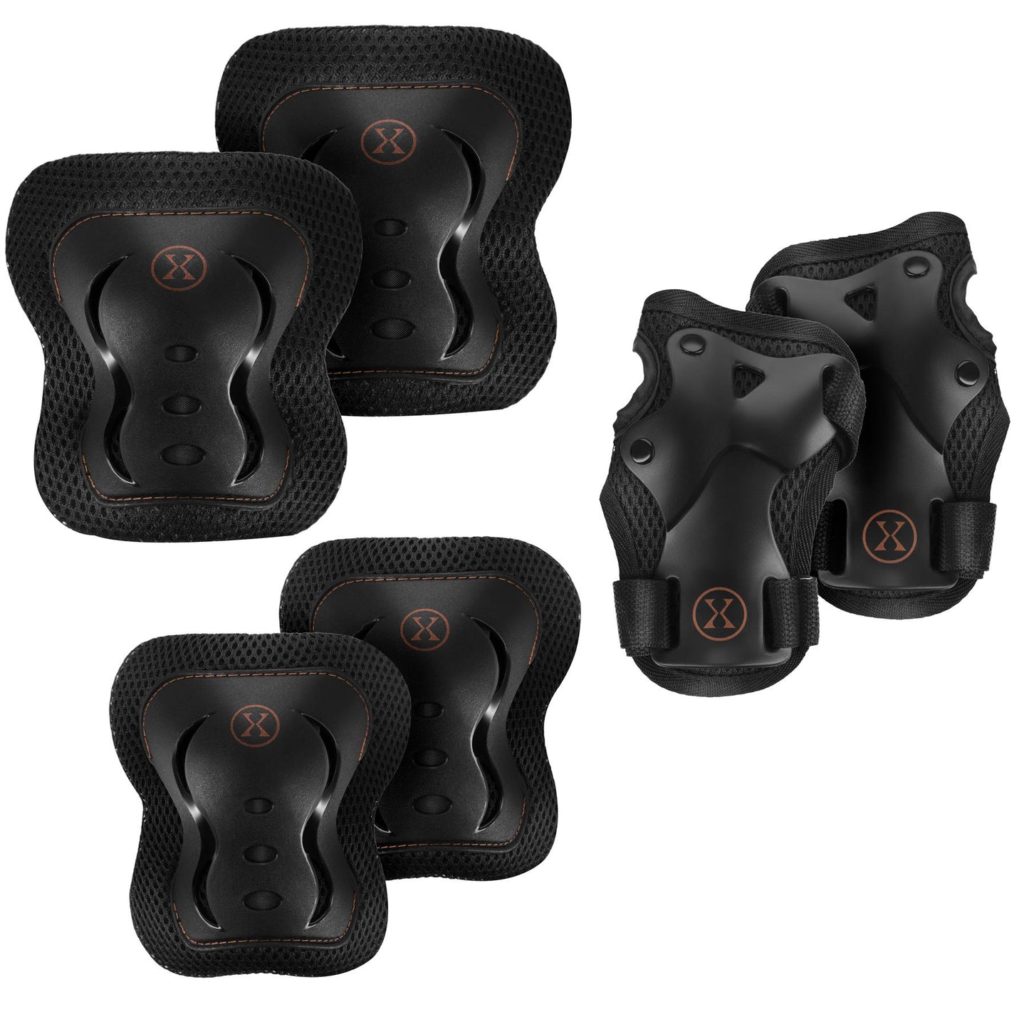 Skate Protective Gear Set, Wrist Elbow Knee Pads, Size S