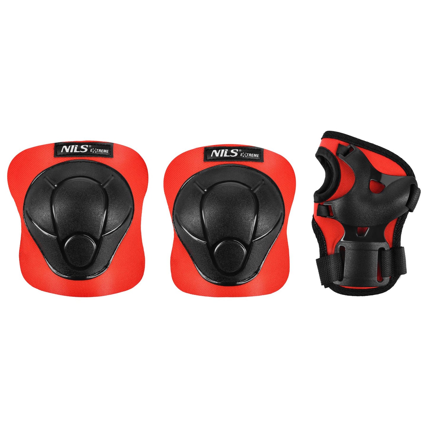 Skate Protective Gear Set, Wrist Elbow Knee, Red XS