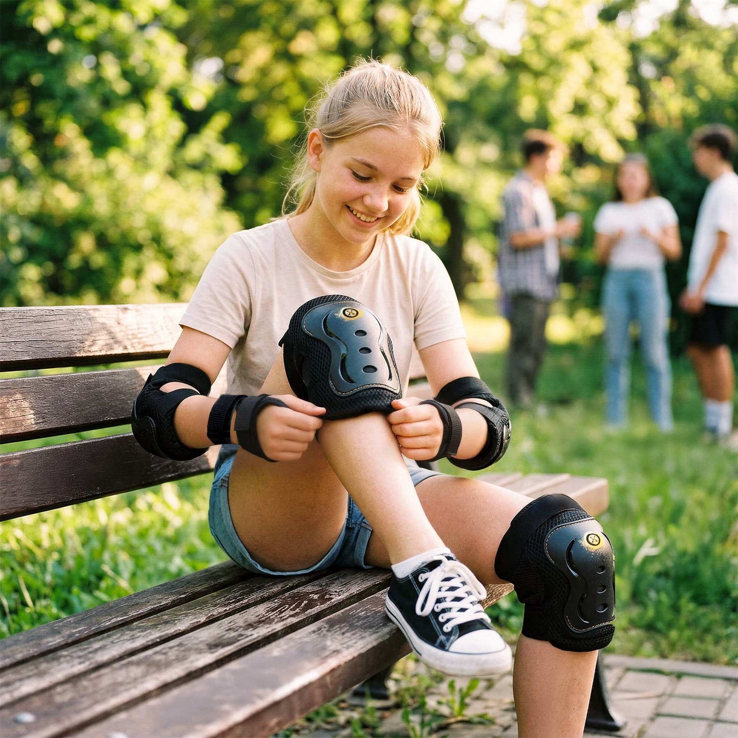 Skate Protective Gear Set, Wrist Elbow Knee, Size M