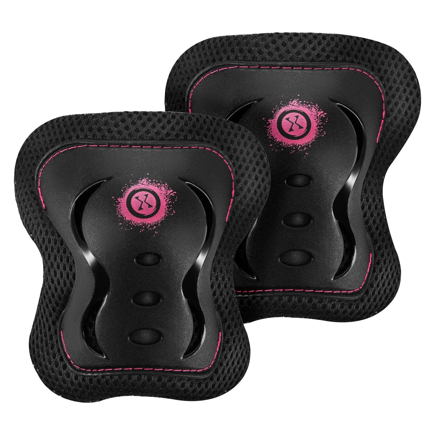 Skate Protective Gear Set, Wrist Elbow Knee, XL Pink