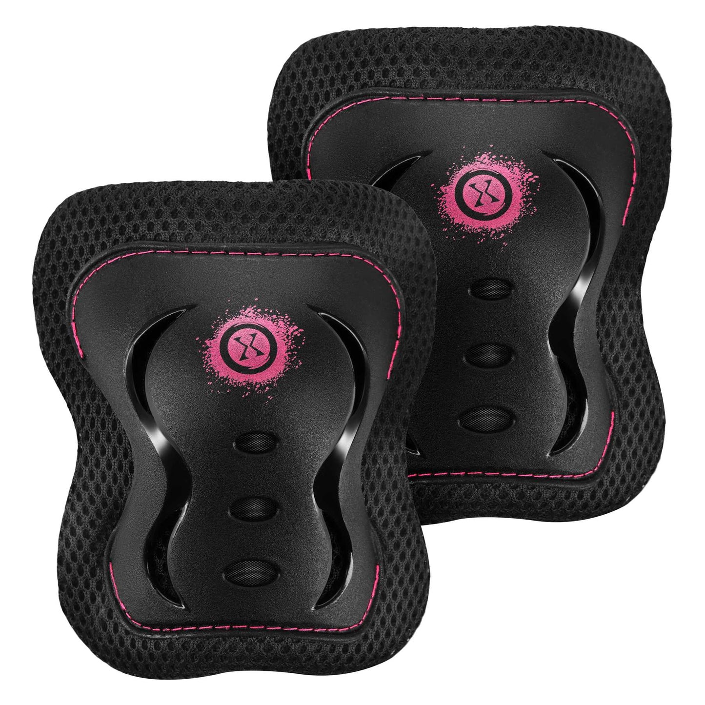 Skate Protective Gear Set, Wrist Elbow Knee, XL Pink