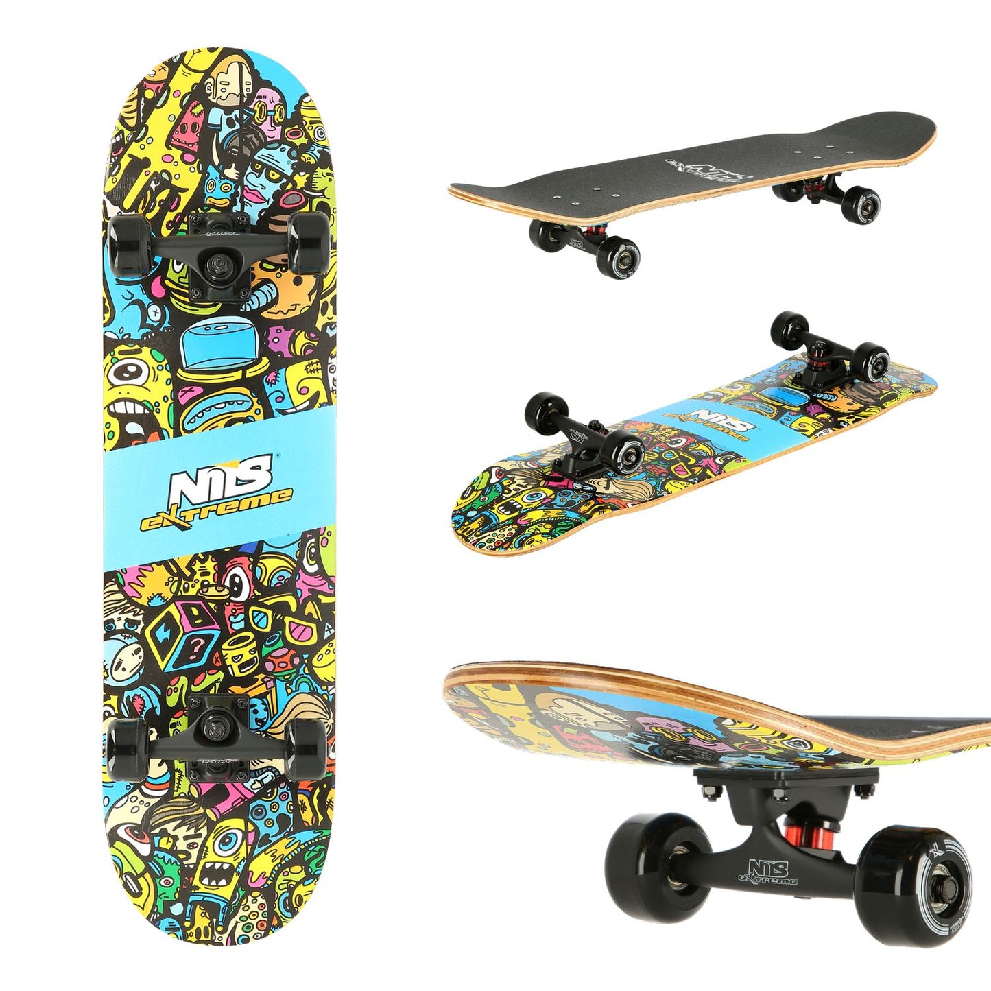 Skateboard, 2 Wheels, Colorful Design