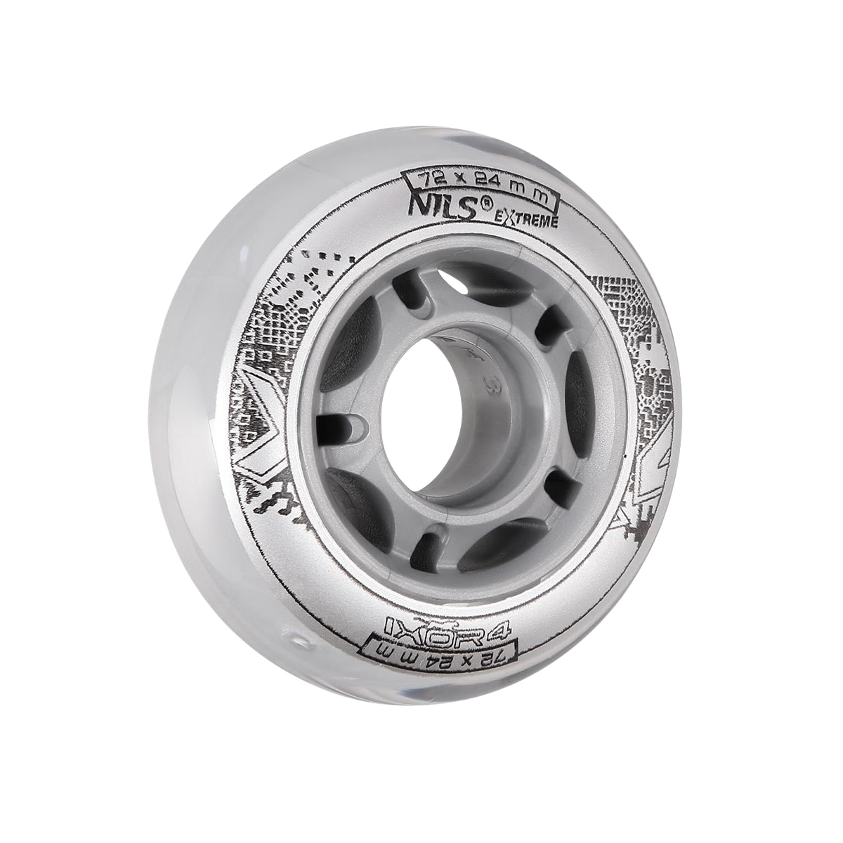 Skateboard Wheels 72x24mm 82A Transparent (4 Pack)