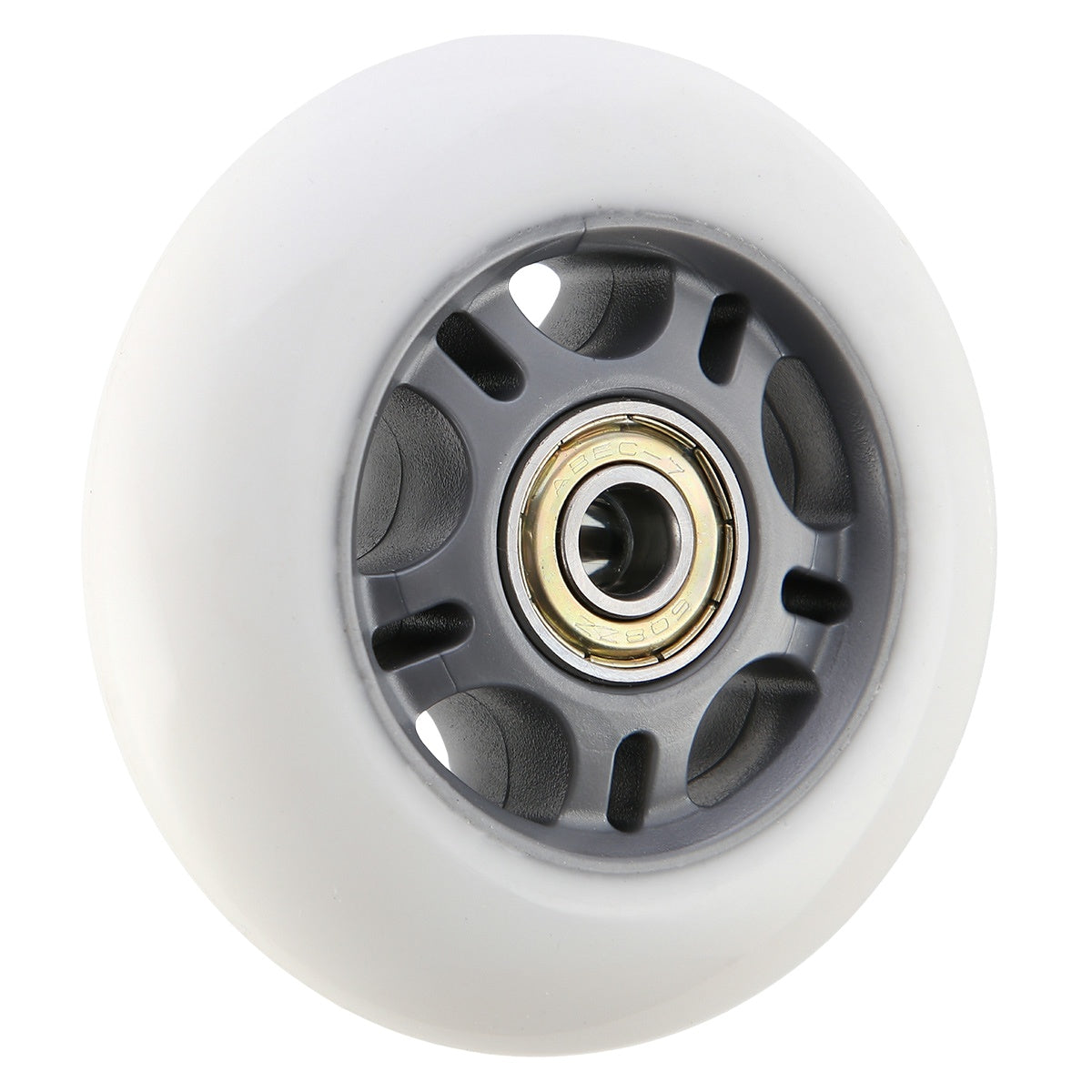 Skateboard Wheels 84x24 82A, White, ABEC-7 Bearings Set