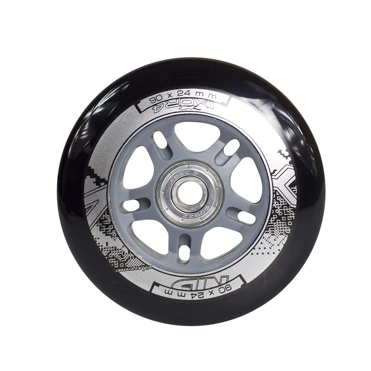 Skateboard Wheels 90x24 82A & ABEC-9 Bearings Set