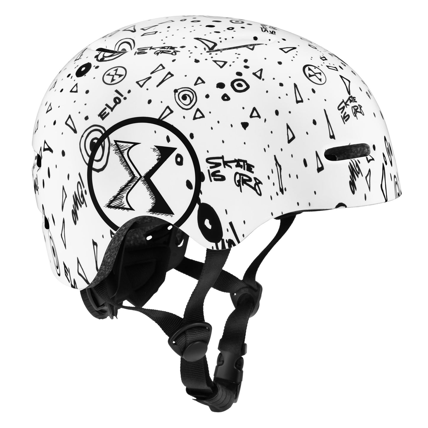 Skating Helmet, White, Size L (58-61cm), Lightweight